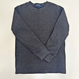 Polo Ralph Lauren Toddler 4/4T  Dark GrayLong Sleeve Crew Neck T-Shirt Cotton